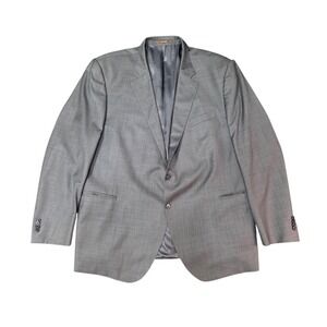 Peter Millar Blazer Mens Size 54T Gray Pure Virgin Wool 2‎ Button Tall